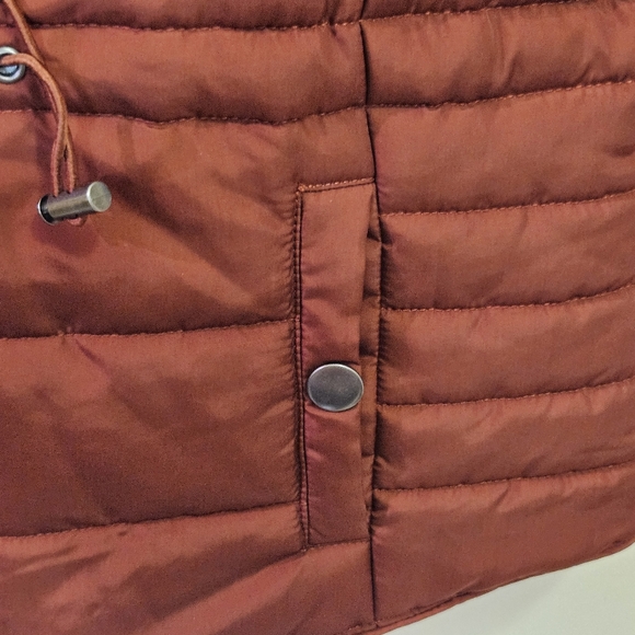 Copper Key Rustic Brown Zip Front Puffer Vest, Size XL Girls,NWT - Picture 8 of 16